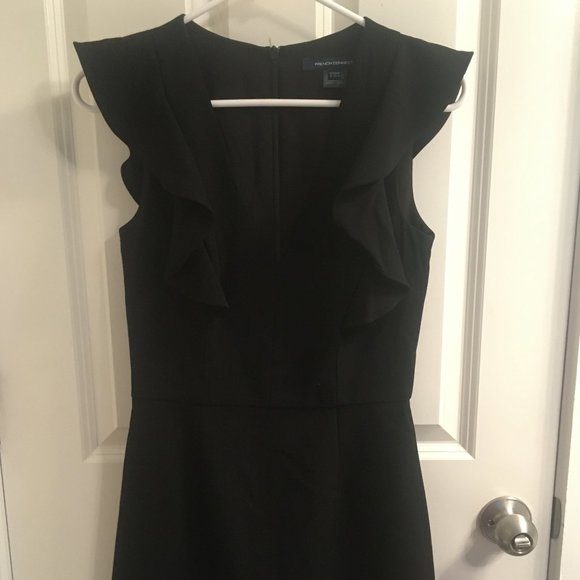 French Connection Womens Whisper Ruffle Minidress Blue Size 0